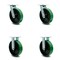 Service Caster 8 Inch Green Poly on Cast Iron Caster Set with Roller Bearings 2 Swivel 2 Rigid SCC-30CS820-PUR-GB-2-R820-2 - alternate 4